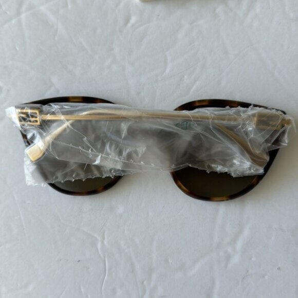Fendi Designer Cat Eye Sunglasses Brown Gold W Pouch & Box 54mm - Picture 6 of 16